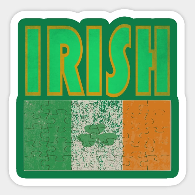 Irish Flag, St Patrick's Day, Irish Proud Sticker by hippyhappy